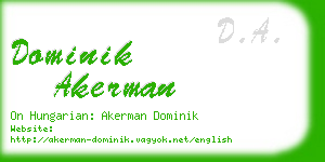 dominik akerman business card